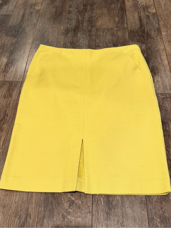 LOFT Dresses & Skirts - LOFT Bright Yellow Pencil Skirt with Front Slit